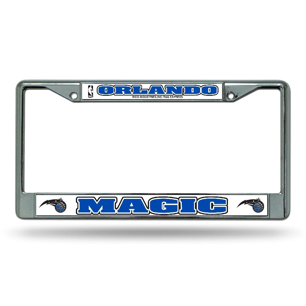 Orlando Magic - 12" x 6" Standard Size - Chrome Metal License Plate Frame