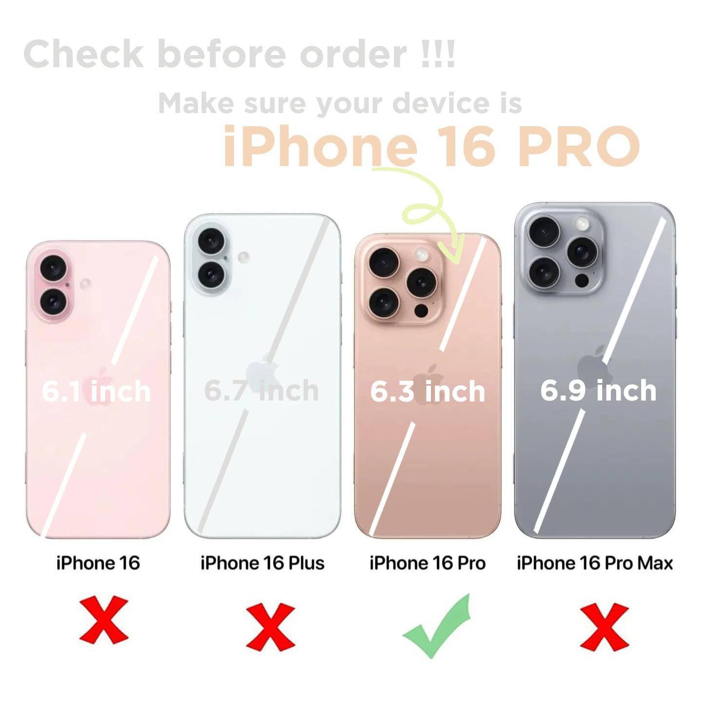 Left. Jadie Link - Pro Wallet Case Card Holder Leather Rfid Blocking Design Flip Women Men Magnetic Clasp Kickstand 6.3 Inch desert Flowers - Desert Flowers-iPhone 16 Pro Max.