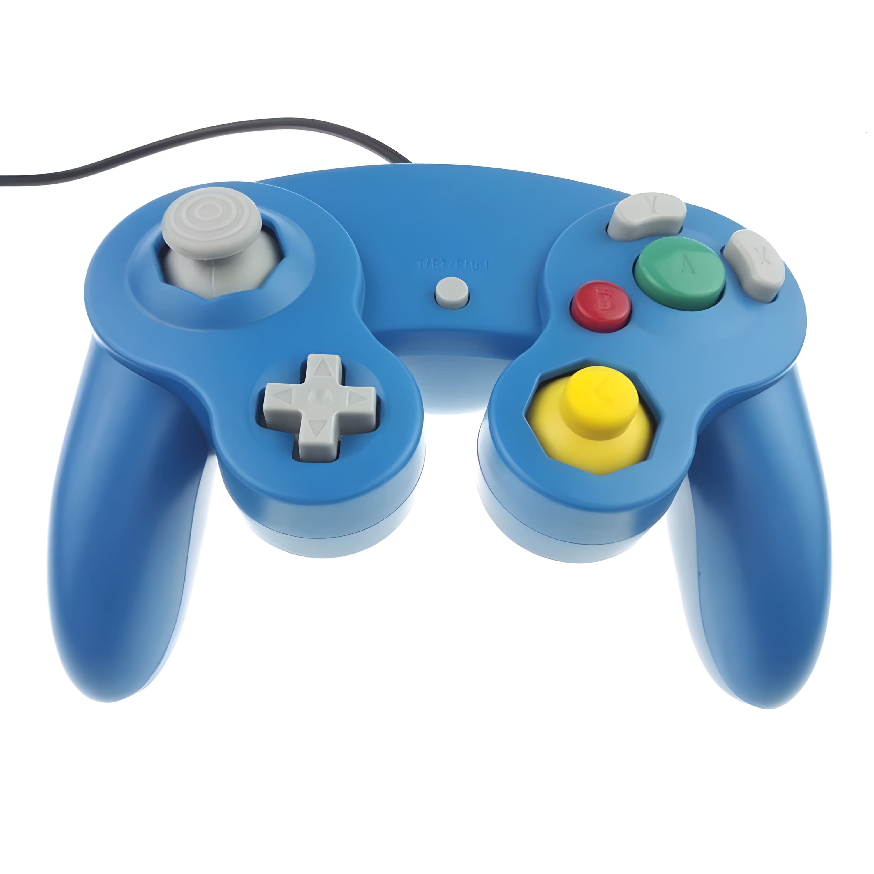 Front. Kitcheniva - Wired Controller Gamepad For Nintendo GameCube GC & Wii U Console - Blue.