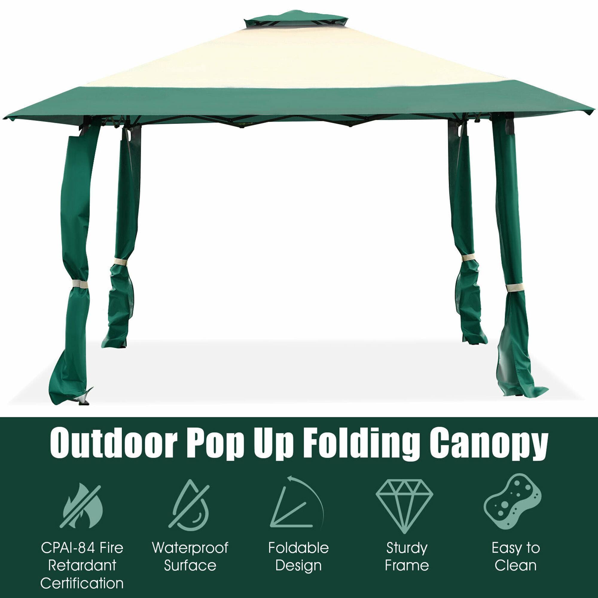 Outdoor Pop Up Folding Canopy CPAI-84 Fire Retardant Waterproof Foldable Design Certification Sturdy Frame Easy to Clean