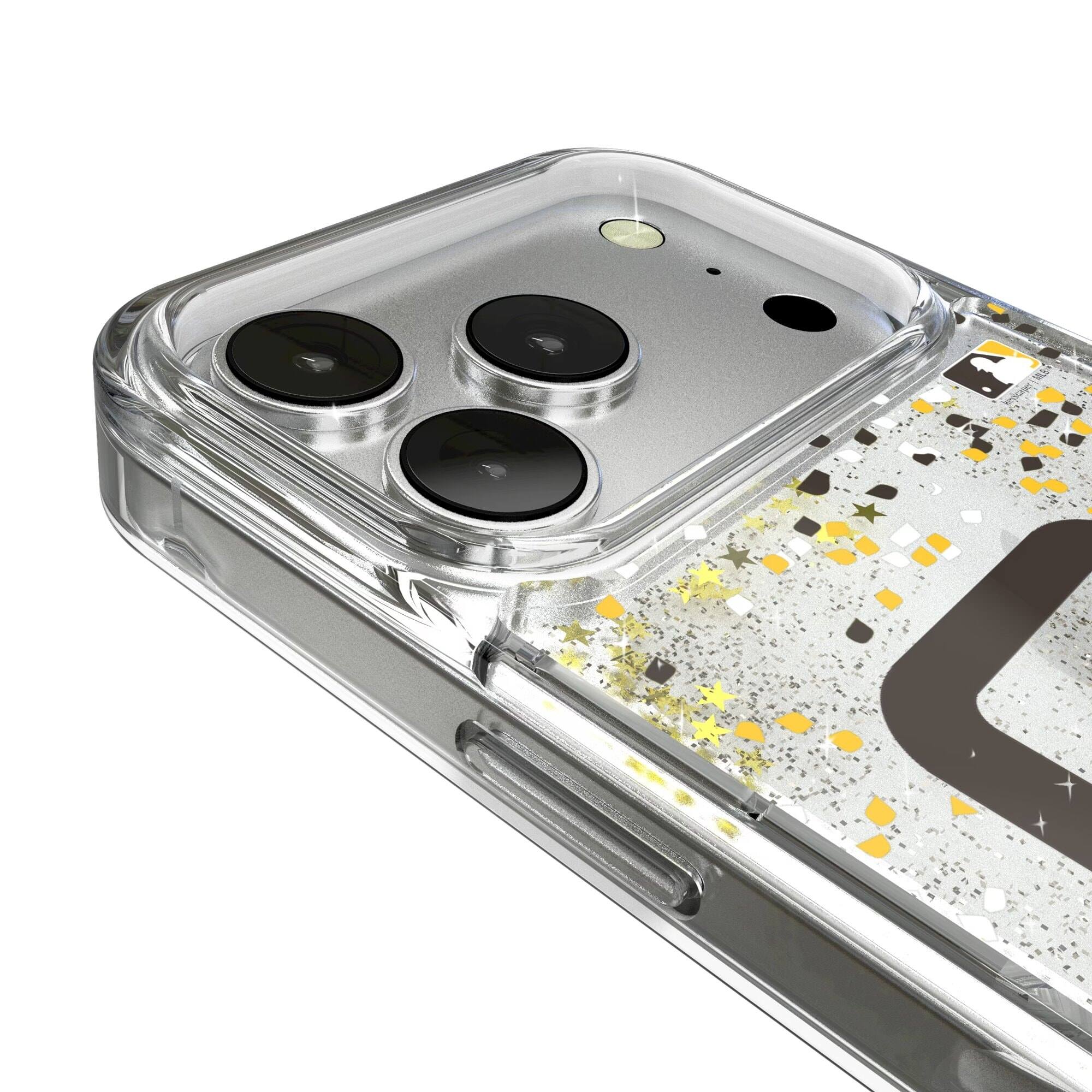 Alt View 2. Keyscaper - San Diego Padres Glitter Confetti iPhone Case - 13 Pro Max - Multicolor.