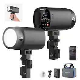 Neewer - Q120 120Ws TTL Outdoor Pocket Flash, HSS, 3000mAh, 420 Flashes, 1.5s Recycle