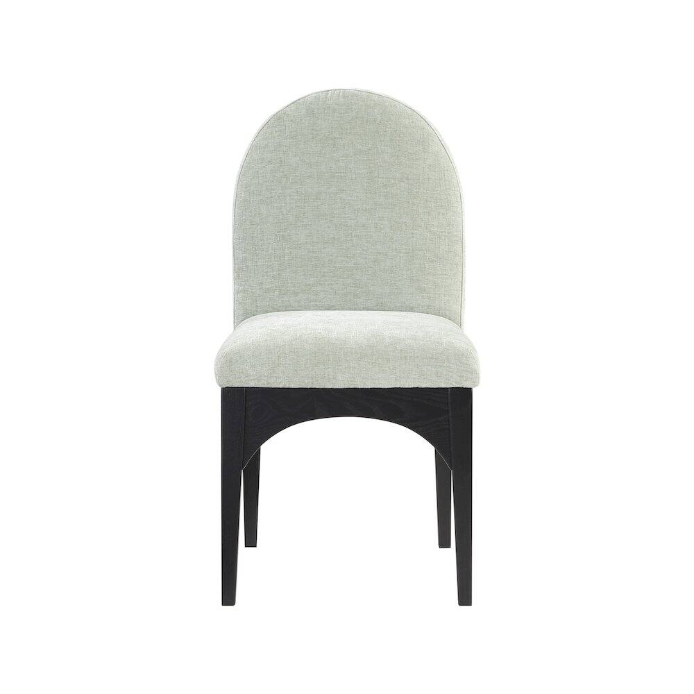 Alt View 2. Meridian Furniture - Waldorf Mint Chenille Fabric Dining Chair - Blue.