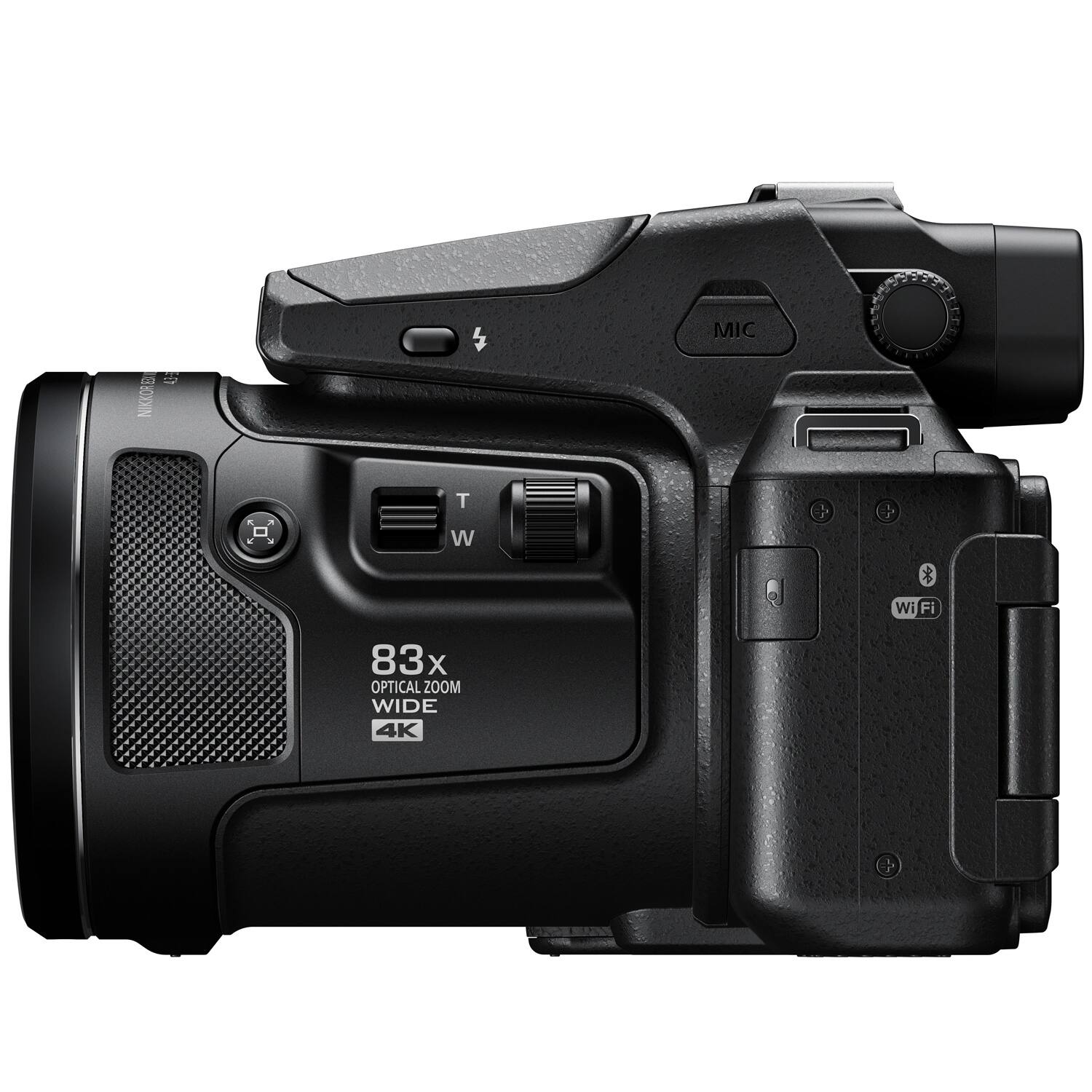 E5 NIKON  
MIC x T W  
Wi-Fi  
83x Optical Zoom Wide  
4K