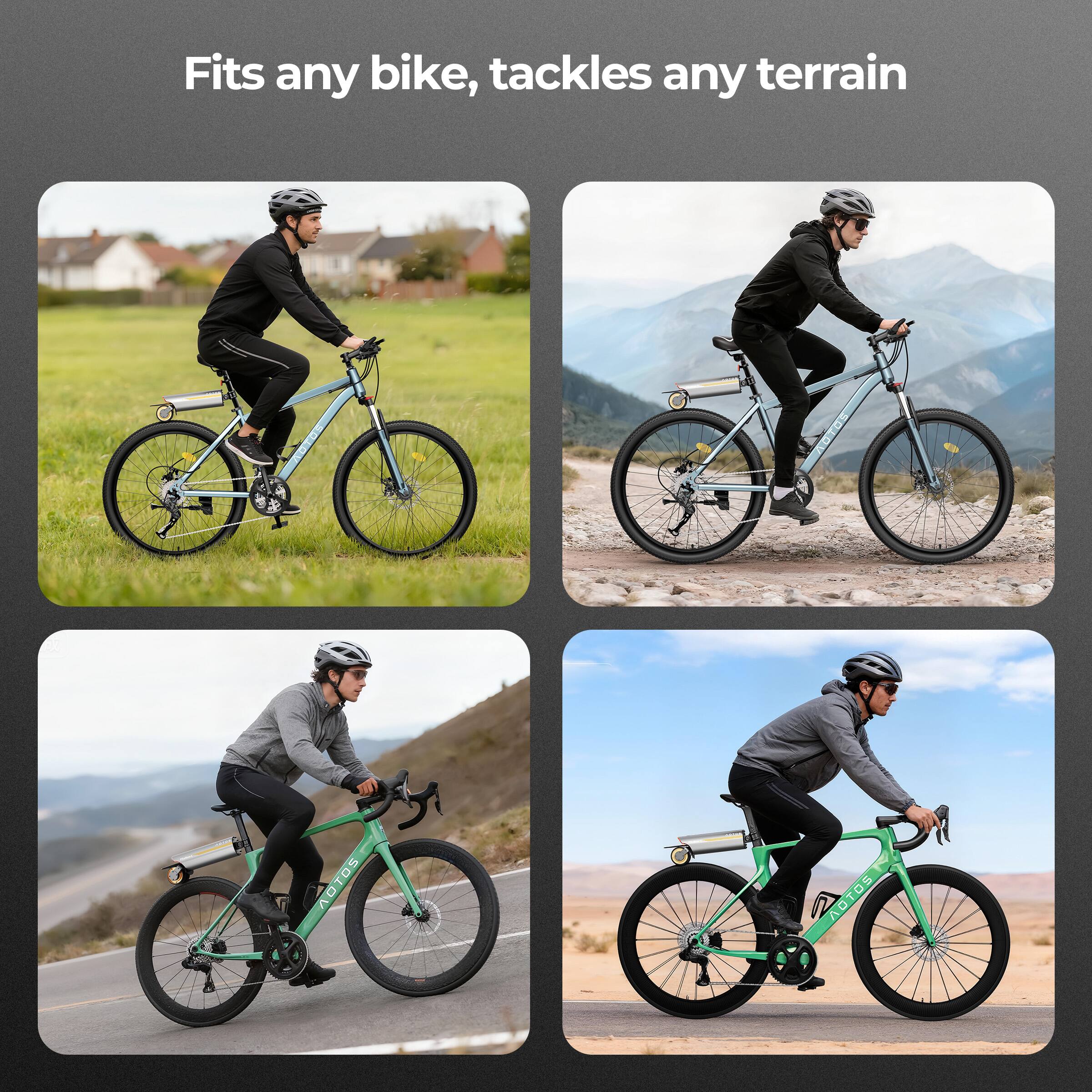 Fits any bike, tackles any terrain