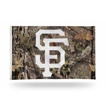 Front. Rico Industries - San Francisco Giants 3x5 Indoor Outdoor Camo Banner Flag with grommets for hanging - Multi.