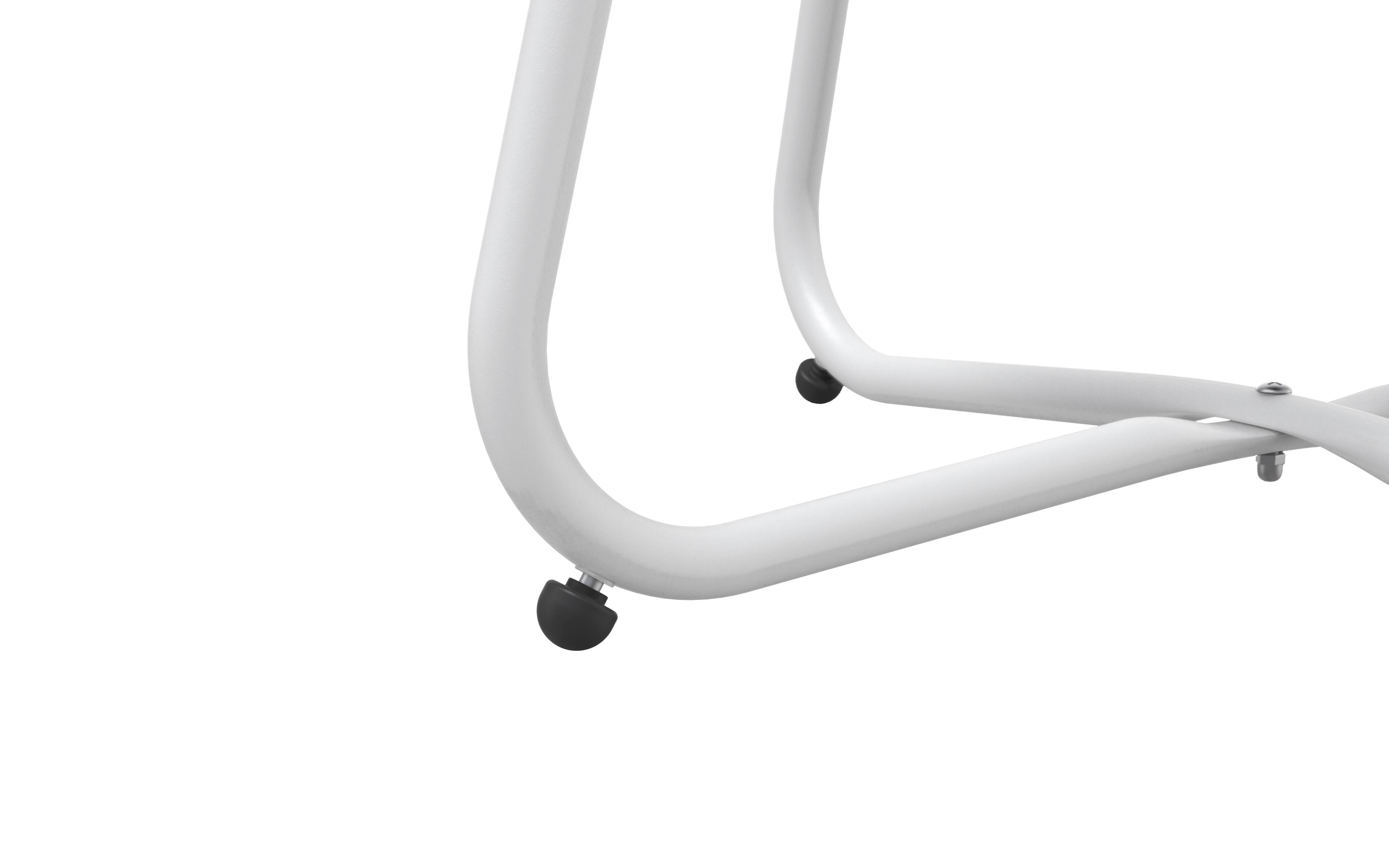 Alt View 2. DOMETOUR - Steel Patio Side Table, Weather Resistant Outdoor Round End Table - White.