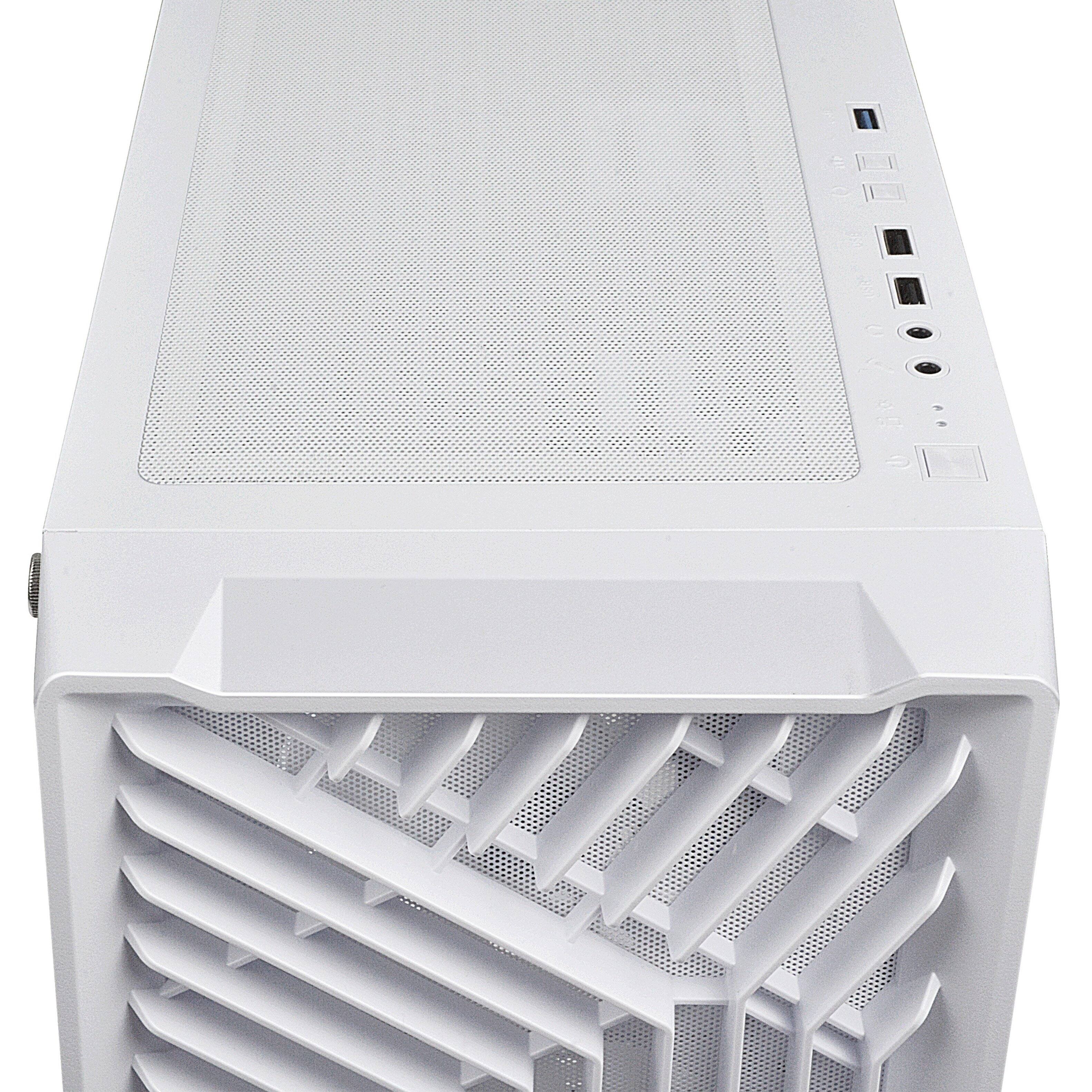Alt View 5. Blackout Computers - Eclipse V2 - Gaming Desktop - Intel Core i7 - AMD RX 580 8GB - 16GB Memory - 1TB PCIE 3.0 SSD - Windows 11 Pro - RGB VR - Matte White.