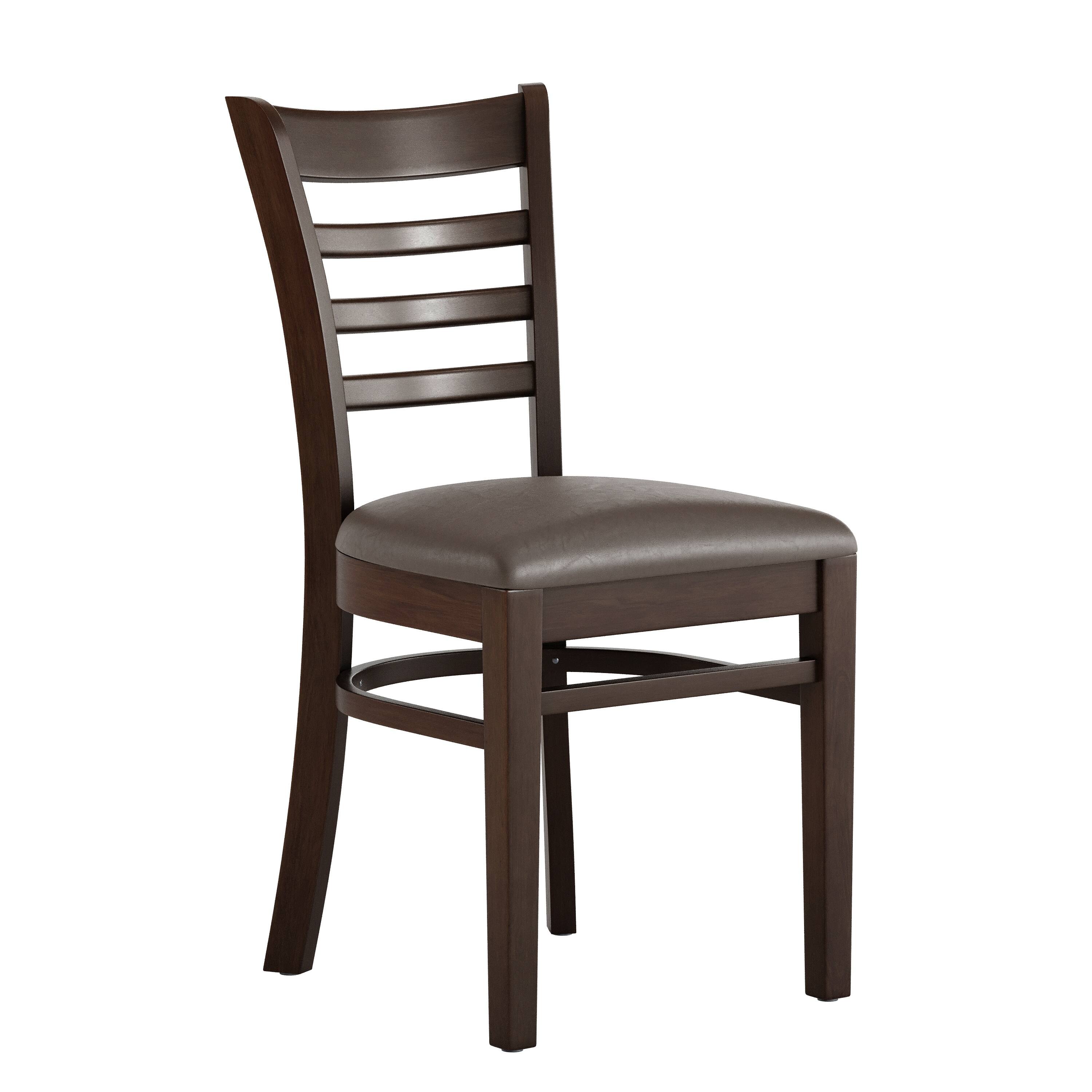 Mocha Vinyl Seat/Walnut Wood Frame