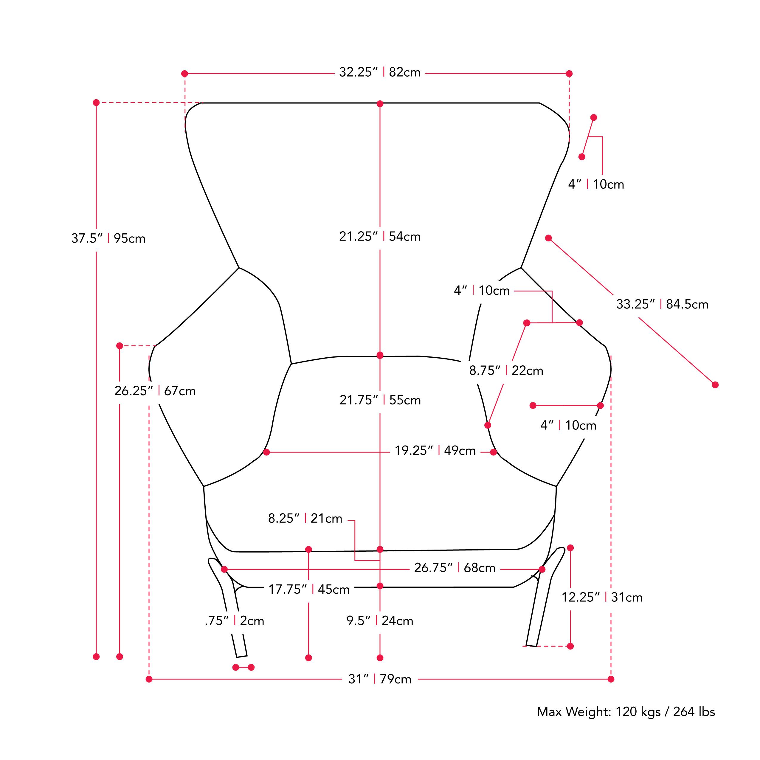 Alt View 13. CorLiving - Elwood Wingback Accent Chair - Blue.