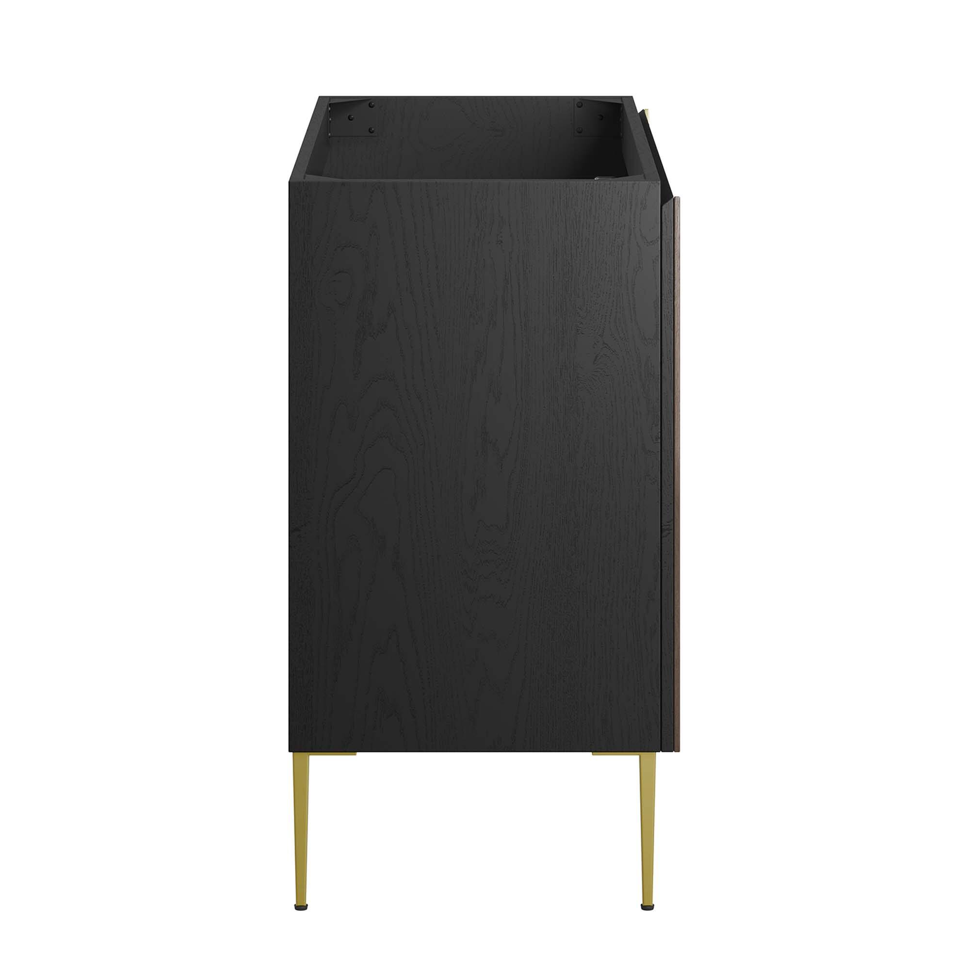 Alt View 1. Modway - Alchemist Bathroom Cabinet Basin Not Included by Modway - Black Gold.