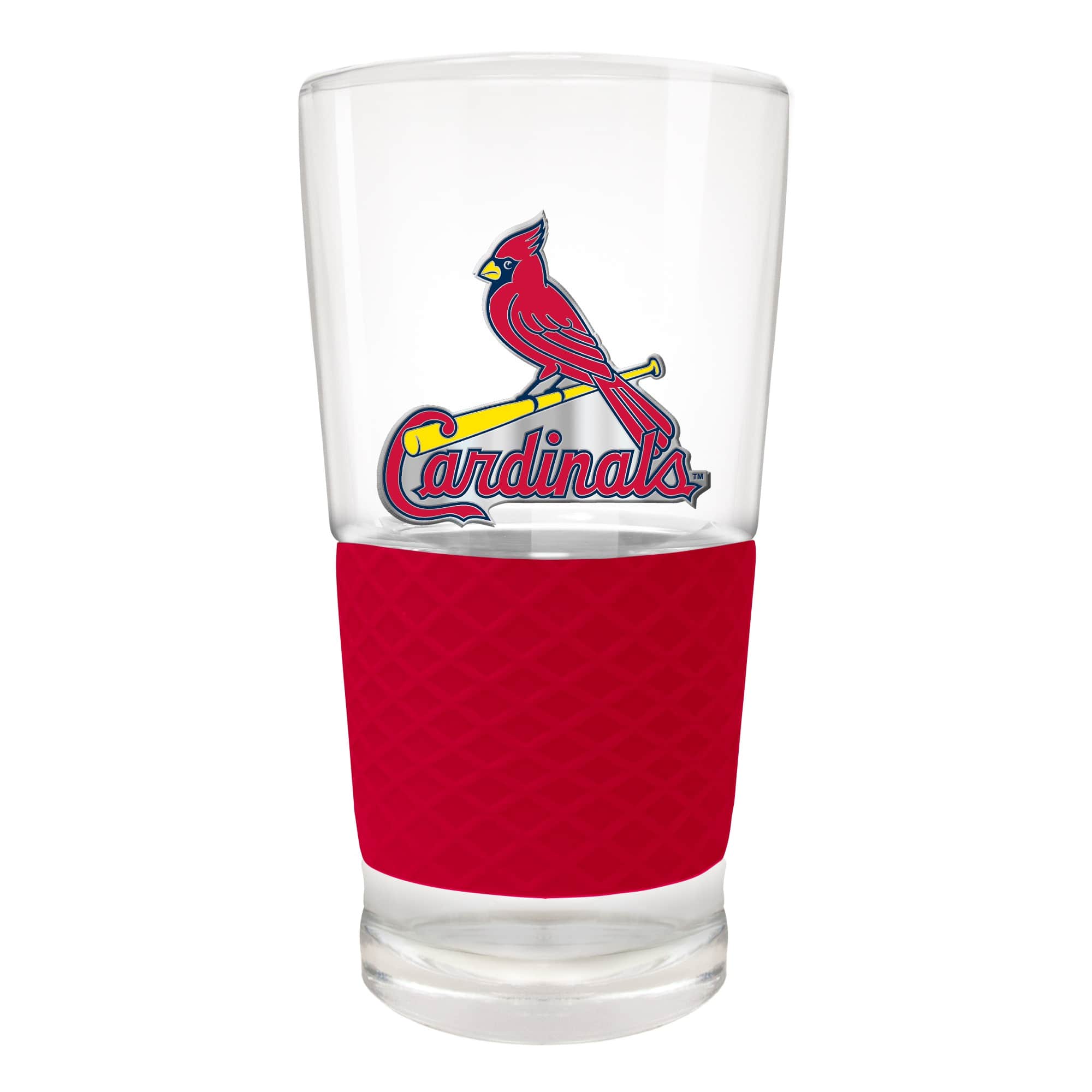 Front. Great American Products - 22oz. Pilsner Glass with Silicone Grip - Red.