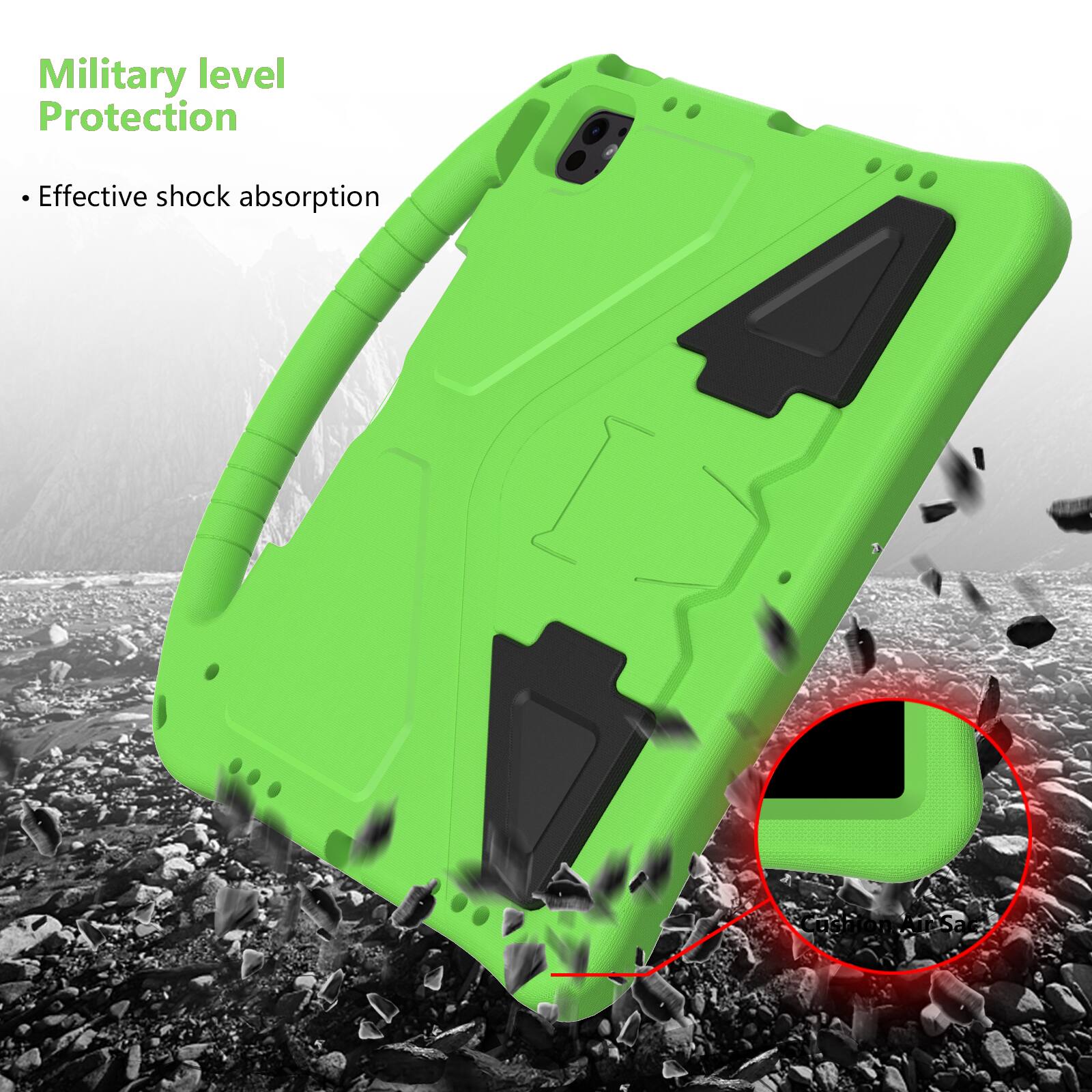 Military level Protection  
Effective shock absorption