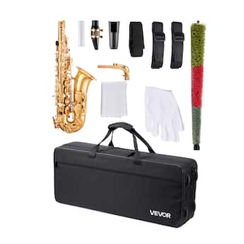 VEVOR Alto Saxophone, E Flat, Brass Saxophone Beginner Kit with VEVOR Alto Saxophone, E Flat, Brass Saxophone Beginner Kit with