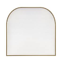 Elegant Decor - Metal Frame Arch Mirror 36x30 Inch - Brass