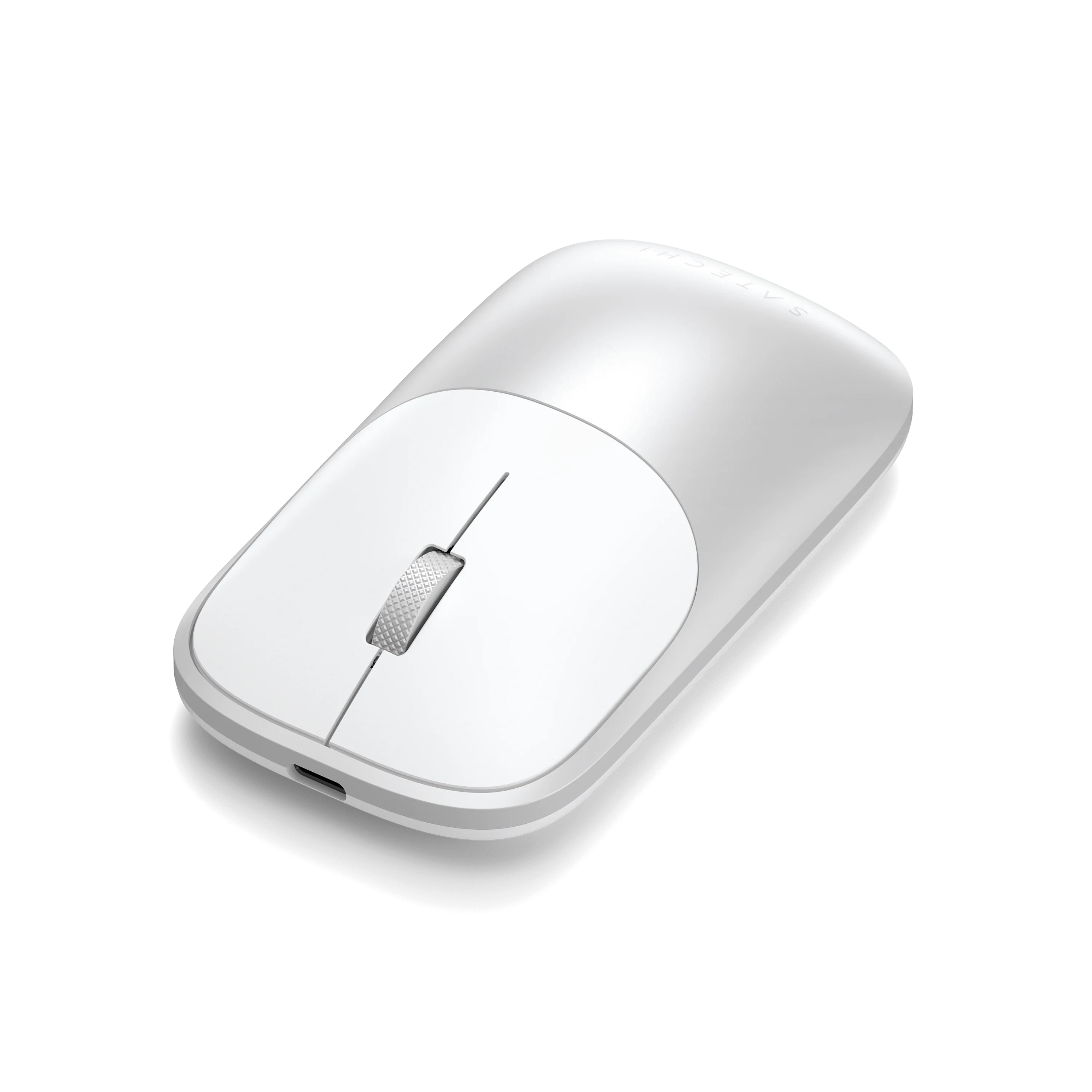 Alt View 5. Satechi - Slim EX Wireless Mouse, Multi-Device Bluetooth - Silver.