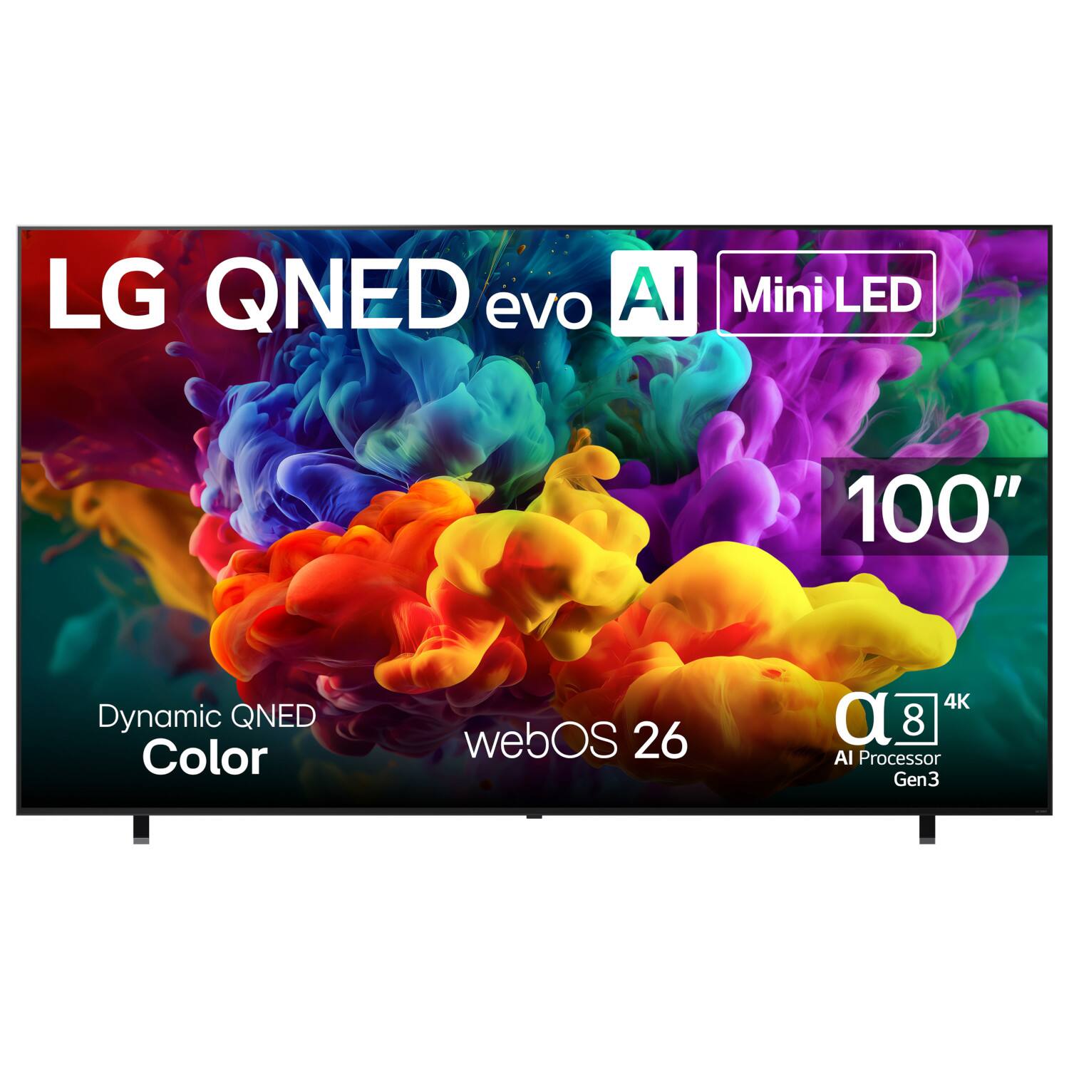 LG QNED evo AI Mini LED 100" Dynamic QNED Color webOS 26 4K AI Processor Gen3