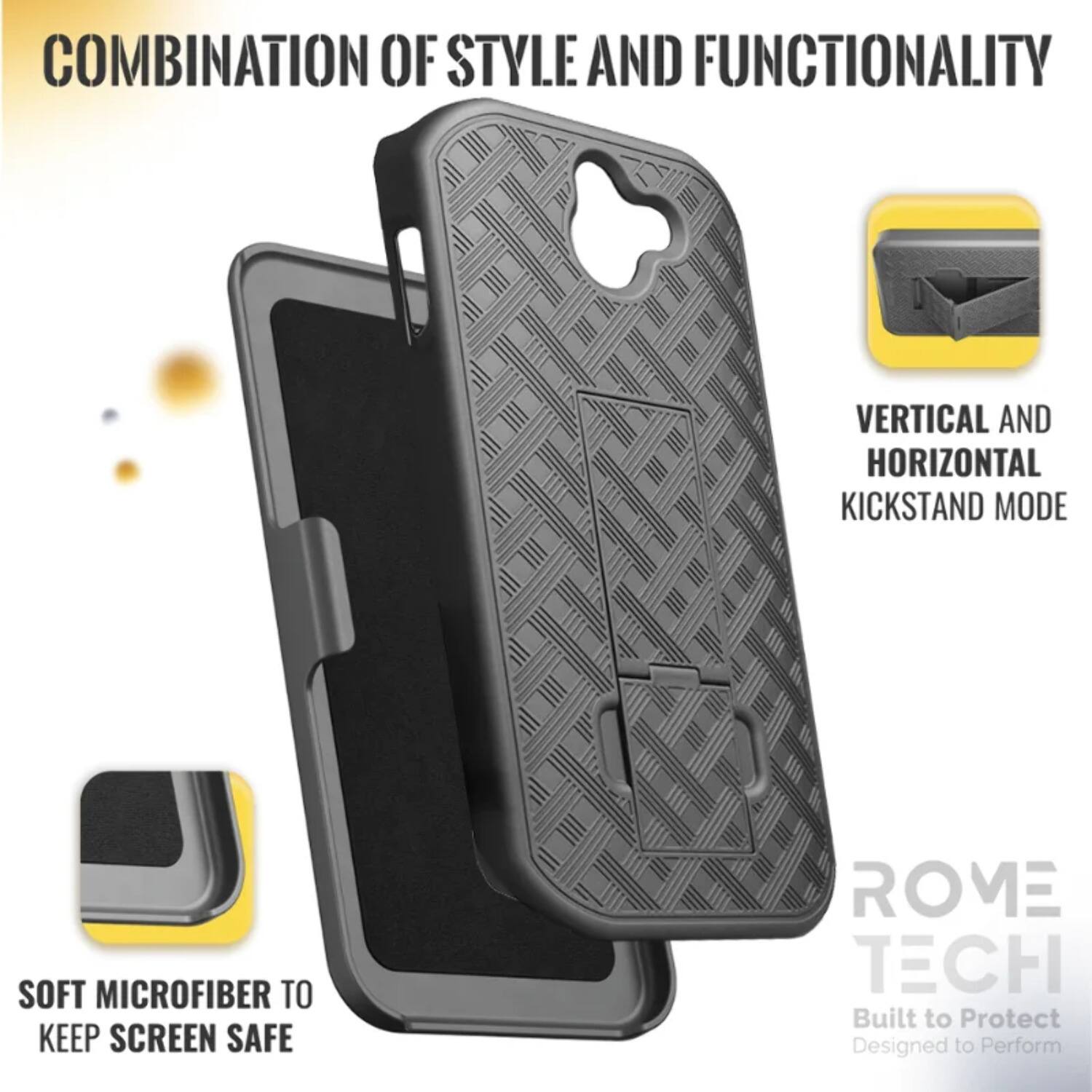 COMBINATION OF STYLE AND FUNCTIONALITY

VERTICAL AND HORIZONTAL KICKSTAND MODE

SOFT MICROFIBER TO KEEP SCREEN SAFE

ROME TECH
Built to Protect
Designed to Perform