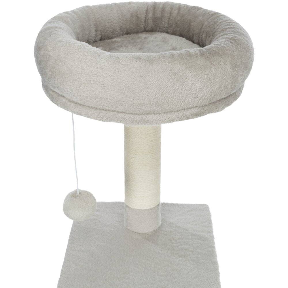 Alt View 1. TRIXIE - Seli Plush 4-Level Cat Tree with Sisal Scratching Posts, Condo & Cat Toy - Gray.