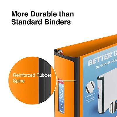 More Durable than Standard Binders

Reinforced Rubber Spine

BETTER BINDER
Our Most Durable

600
3 Inch