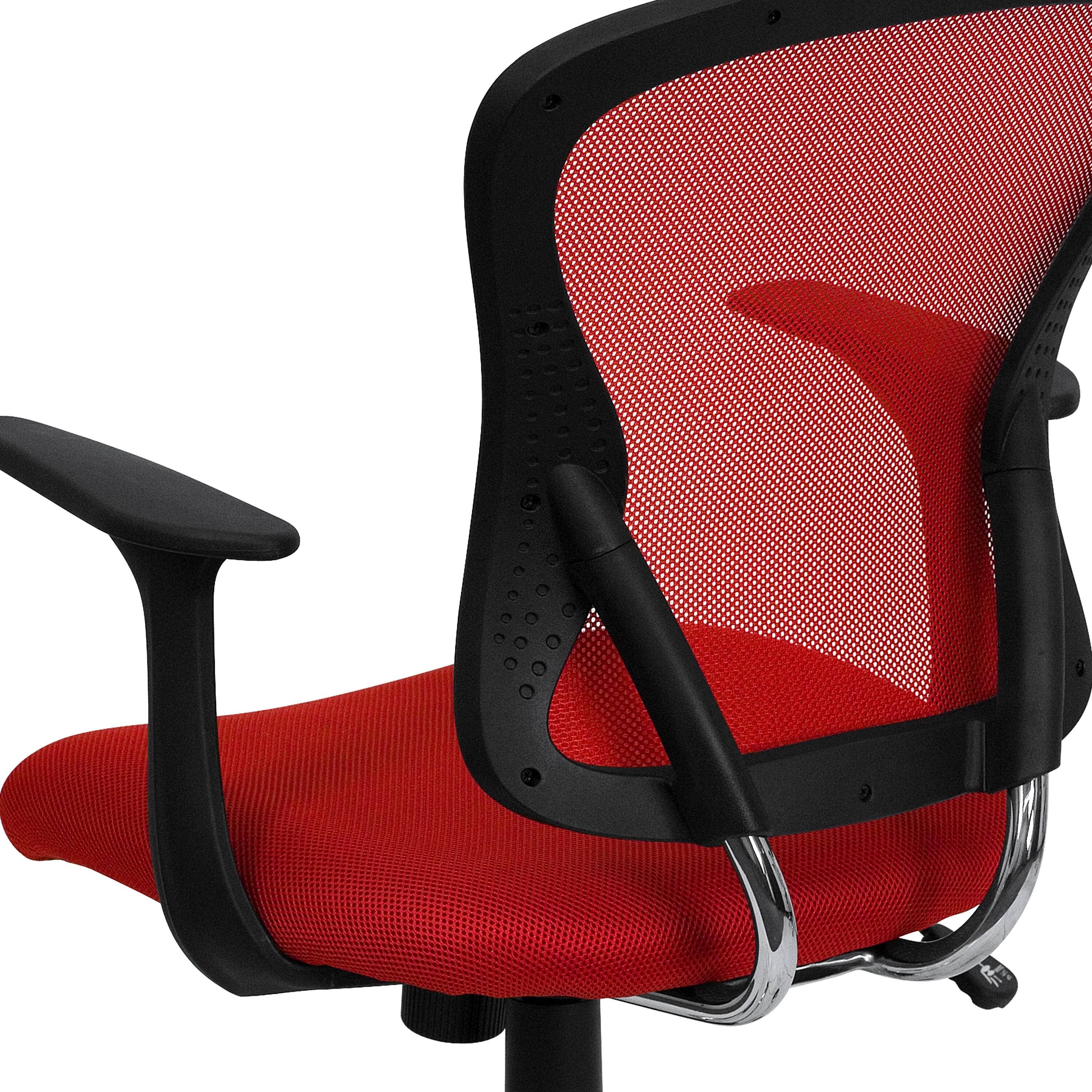 Alt View 15. Alamont Home - Alfred Contemporary Mesh Swivel Office Chair - Red.