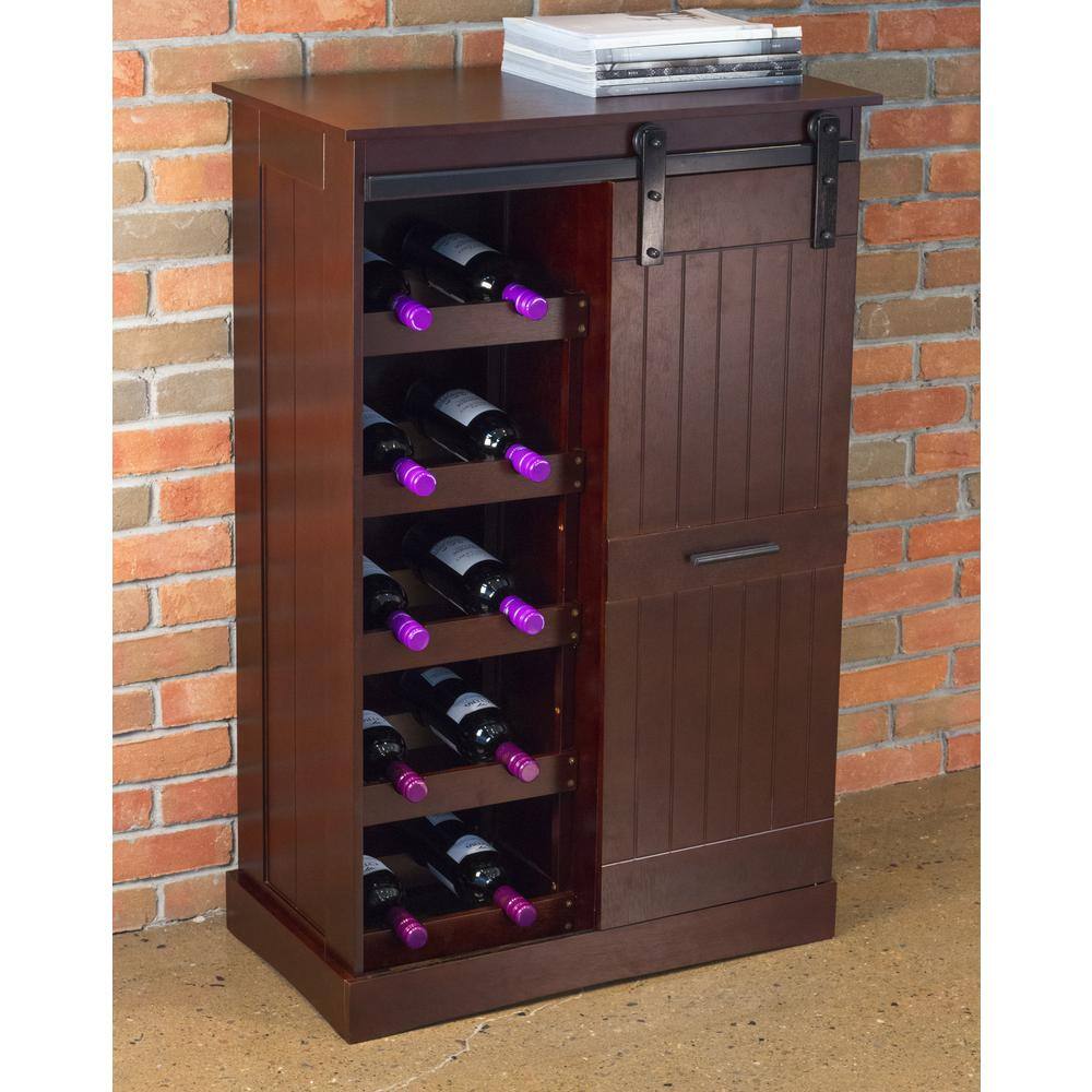 Alt View 2. Northbeam - Oxford Bar Cabinet - Brown.