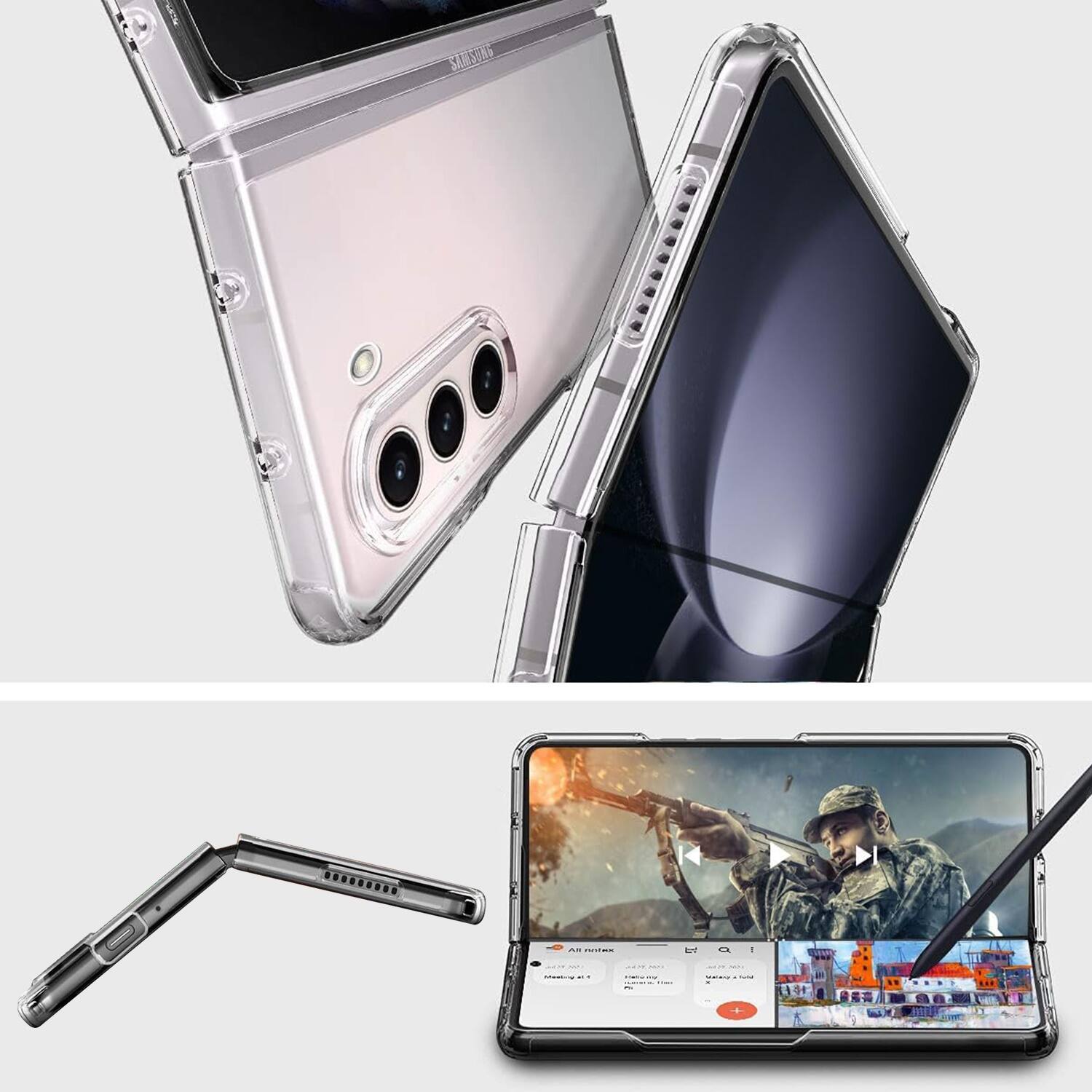 Alt View 13. SaharaCase - Venture Series Hard-Shell Case for Samsung Galaxy Z Fold6 - Clear.