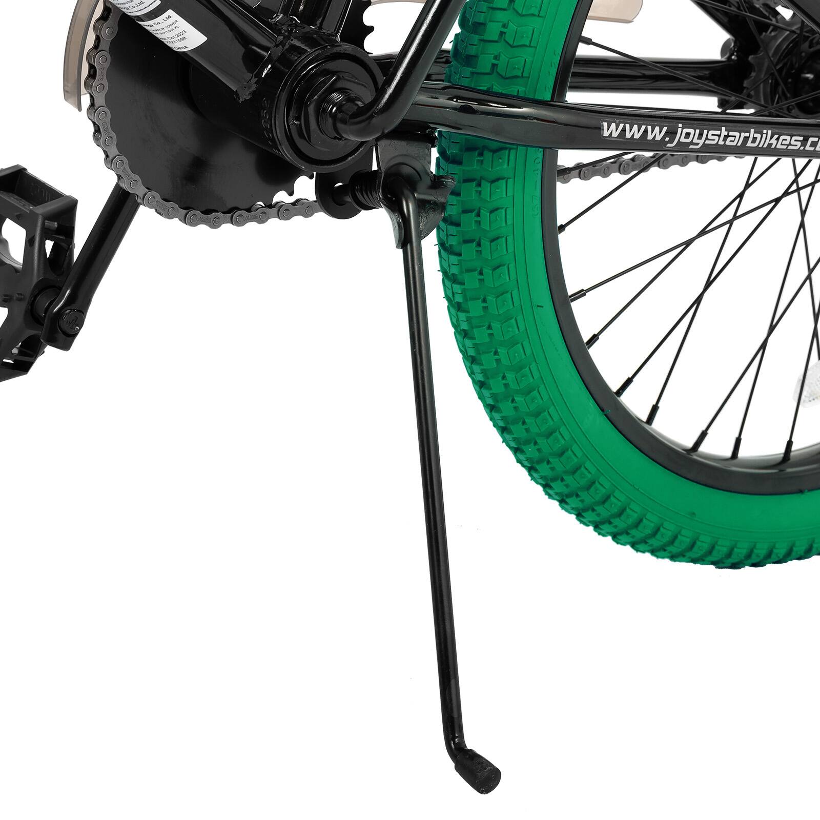 Alt View 5. JOYSTAR - JOYSTAR Brockway Freestyle Kids BMX Bike 20" Kids Bicycles for Ages 6-10, Girls Boys Beginner-Level Riders 2 Pegs, Green - Green.