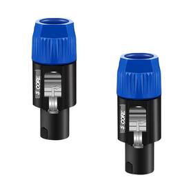 5 CORE - 5Core Speakon Adapter High Quality Audio Jack Male Audio Pin Speaker Adapter Connector - Blue