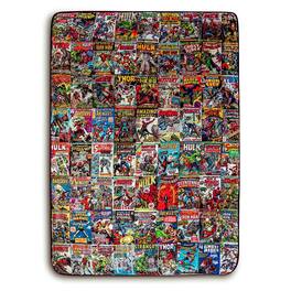 Surreal Entertainment - Marvel Comics Oversized Fleece Sherpa Throw Blanket | 54 x 72 Inches - Red