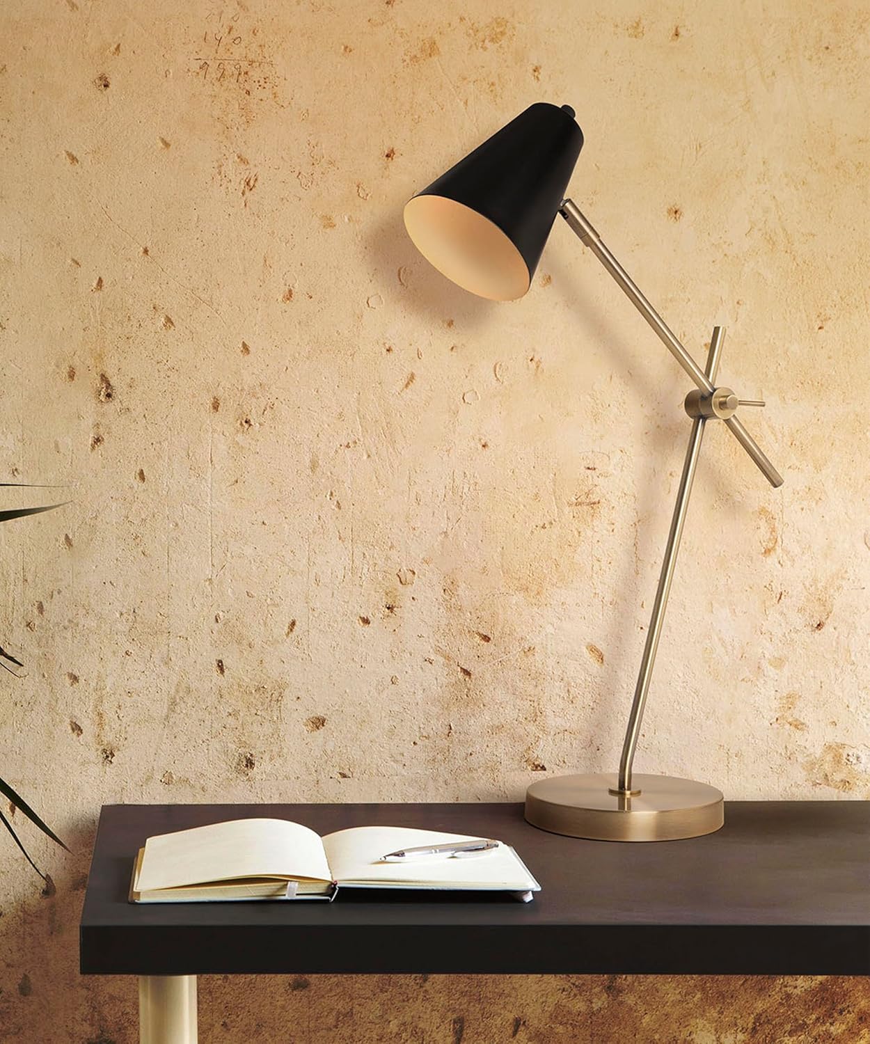 The Best Inks - Silver White Desk Lamp Lamp Adjustable FLEXIBLE smart Metal Halo Reading Pharmacy Style Industrial with - BK HaloBar Brass