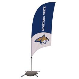 Victory Corps - Montana State Bobcats 7.5' Two-Tone Razor Feather Stake Flag with Base - Multicolor