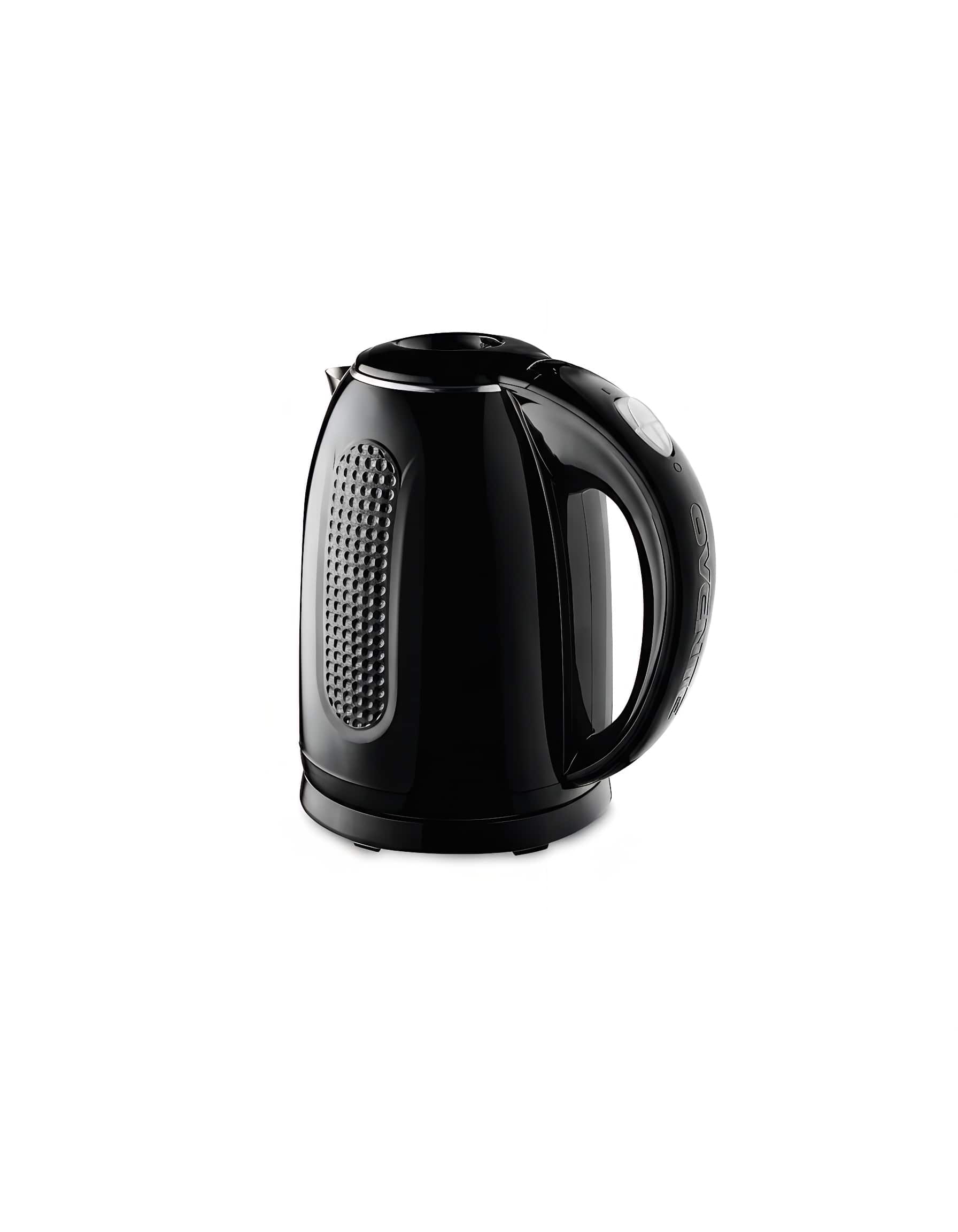 COWLOWN - 1.7L Double Wall Steel Kettle 1100W Auto Shut Off Lock Lid KD64B - Black