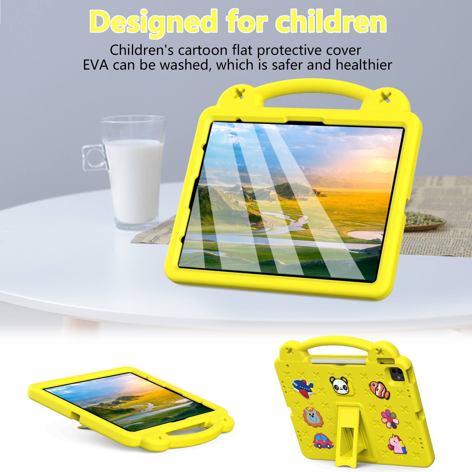 Designed for children

Children's cartoon flat protective cover EVA can be washed, which is safer and healthier.