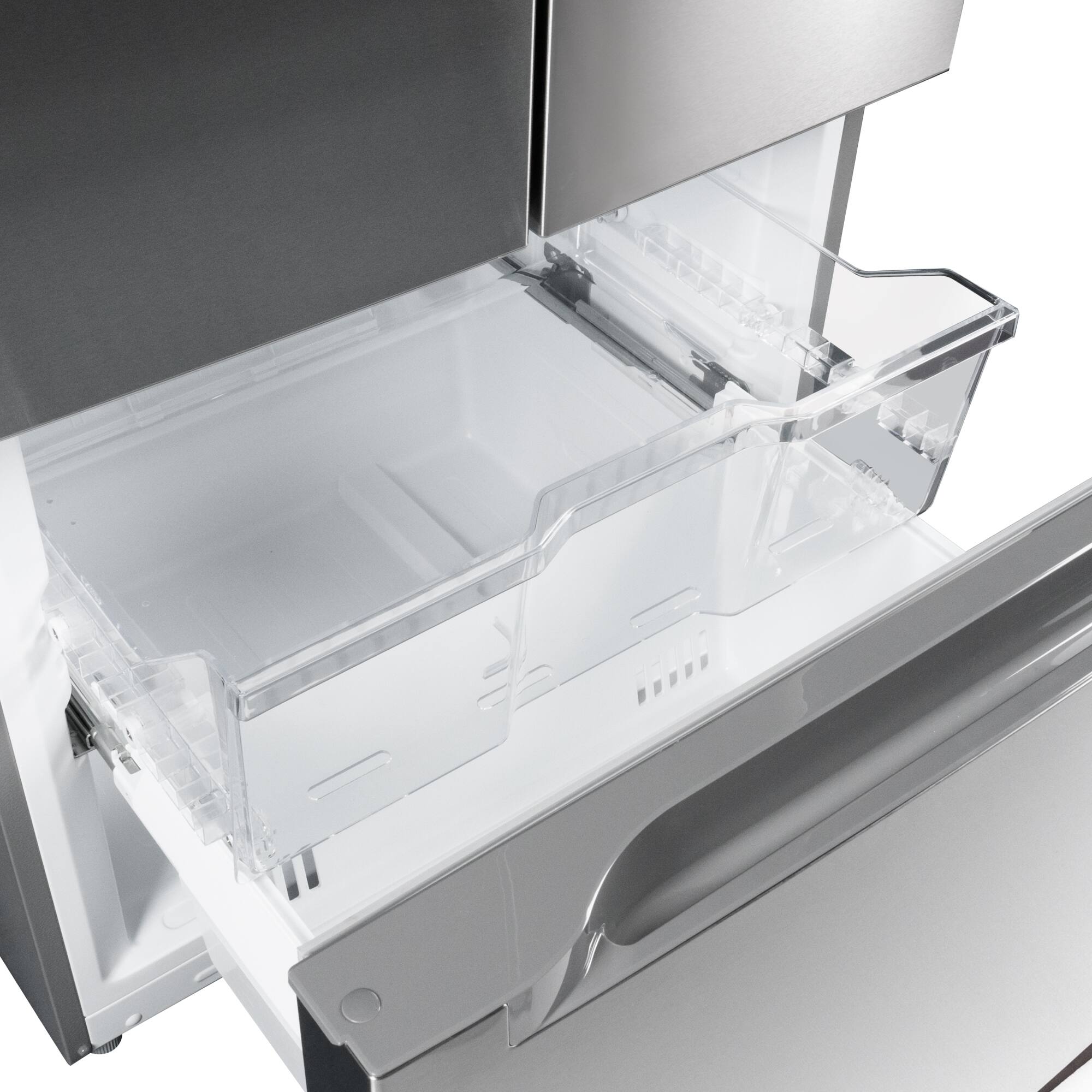 Alt View 6. Koolmore - 18.5 cu. ft. Stainless-Steel French Door Refrigerator in Silver (KM-RERFDSS-18C) - Stainless-Steel.