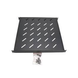 Cables Direct Online - 1U 19” Fixed Server Shelf 4 Post Rack Mount, Adjustable from 18in - 42in, 40 lb Capacity - Black