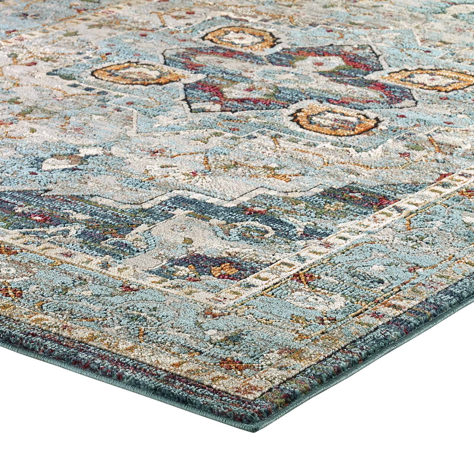 Alt View 2. Modway - Tribute Diantha Distressed Vintage Floral Vintage Medallion Area Rug - Multicolor.