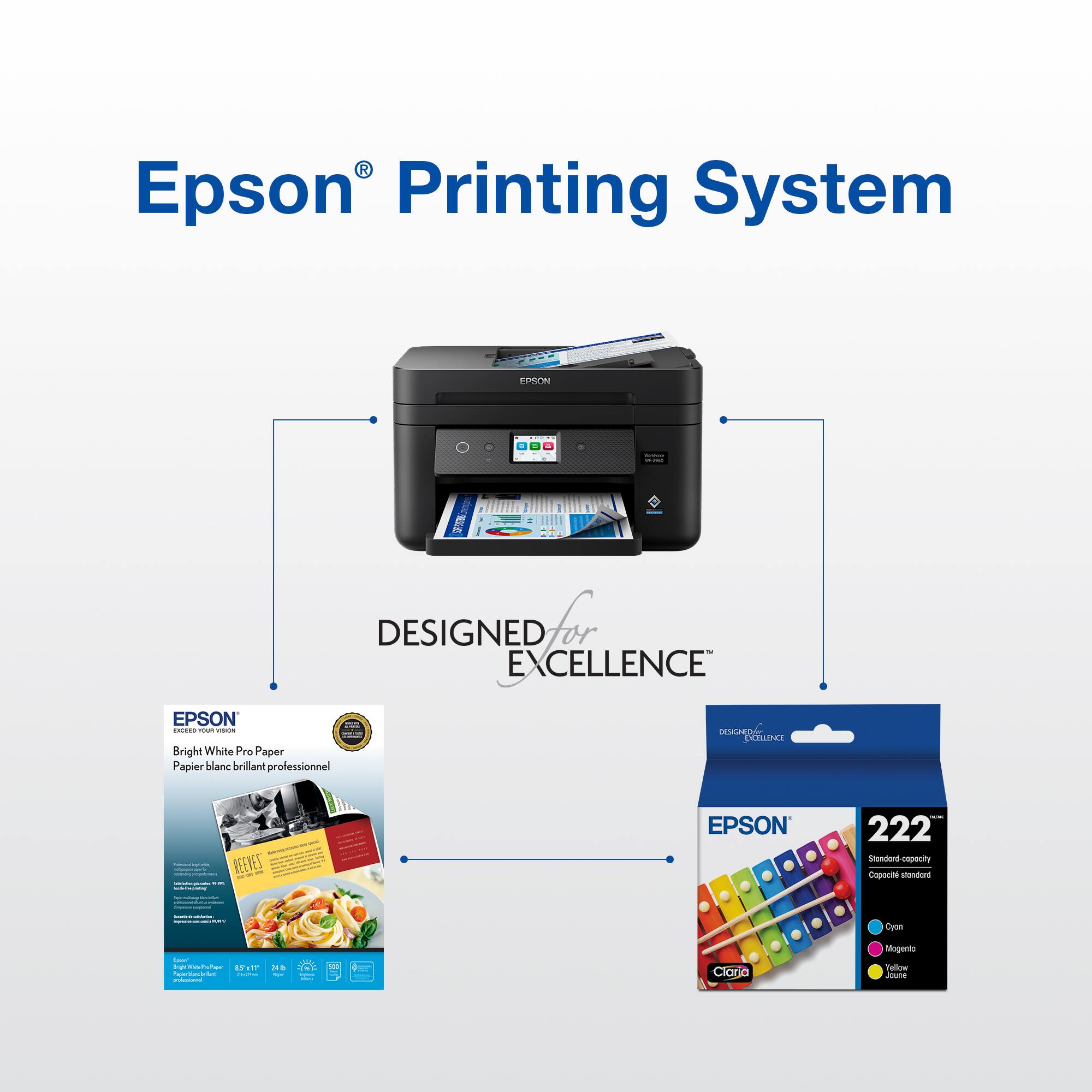 Epson Printing System Designed for Excellence Epson HCCR - Bright White Premium Paper: Epson 222 Glossy Photo Paper.