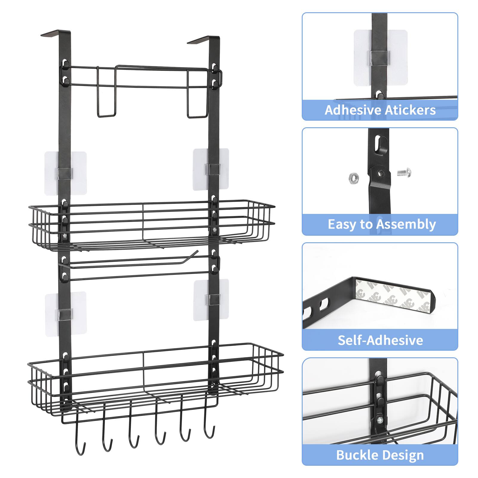 Adhesive Atickers  
Easy to Assembly  
Self-Adhesive  
Buckle Design