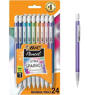 BIC Pencil
XTRA SPARKLE
Medium Shimmery Barrel Colors
HB 2
MECHANICAL PENCILS 24