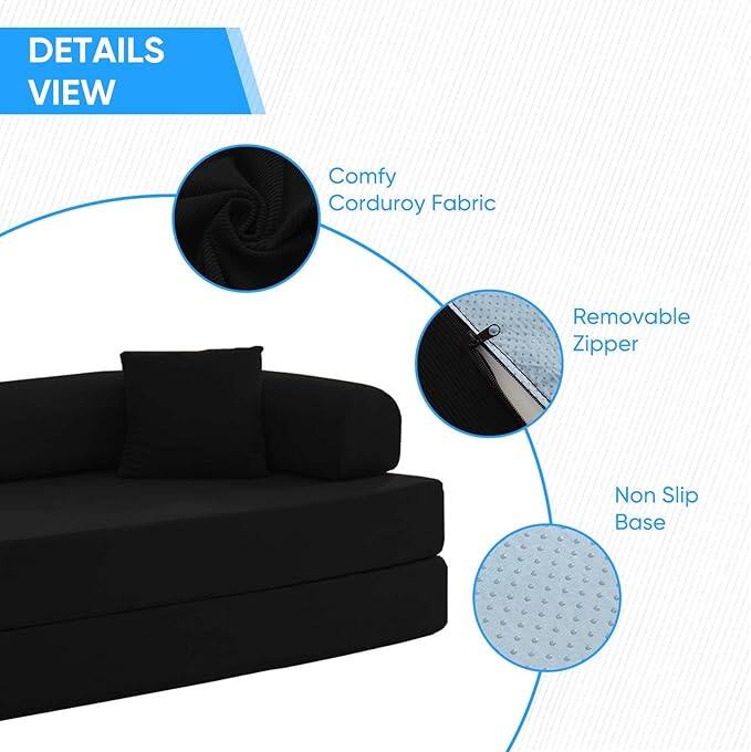 DETAILS VIEW

- Comfy Corduroy Fabric
- Removable Zipper
- Non Slip Base