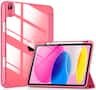 DTTO - Case for iPad (A16) 11-inch 2025 and iPad 10th Generation 10.9 Inch 2022, Clear Back and TPU Shockproof Frame Cover - Crimson