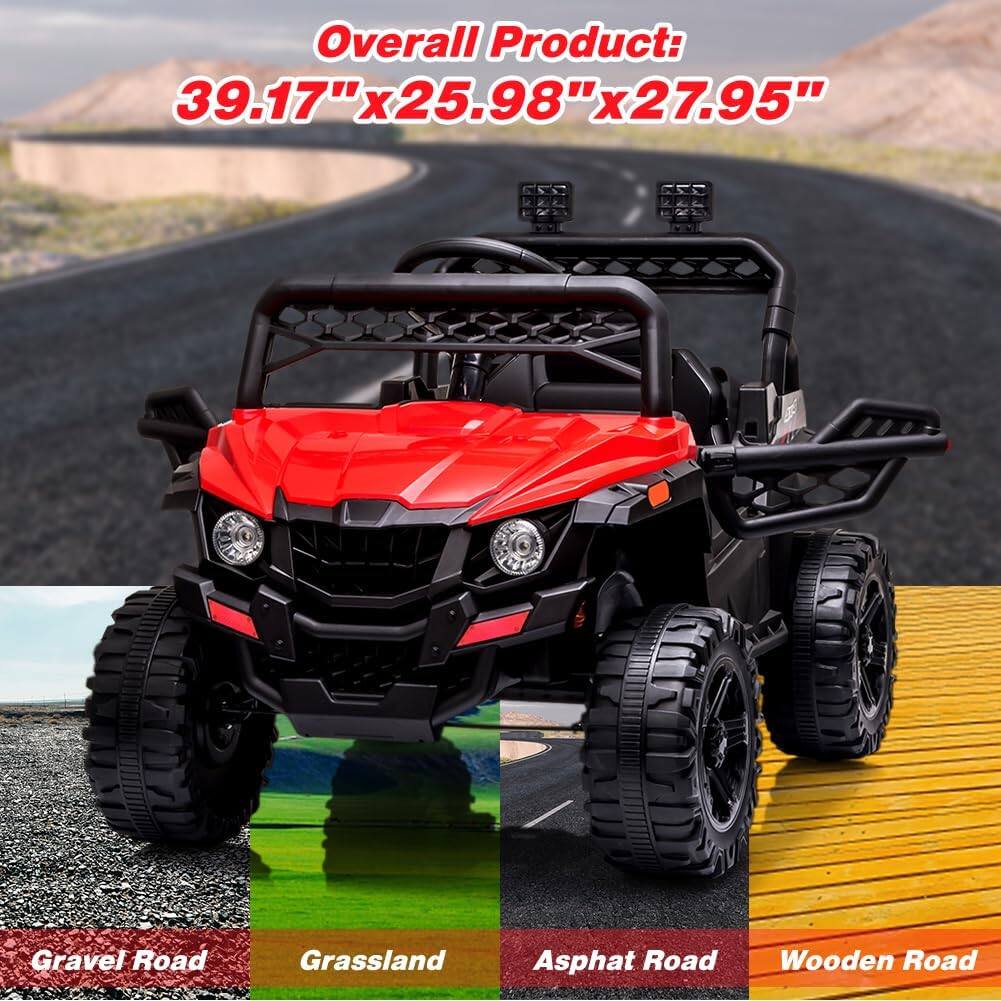 Overall Product: 39.17"x25.98"x27.95"

Gravel Road  
Grassland  
Asphalt Road  
Wooden Road