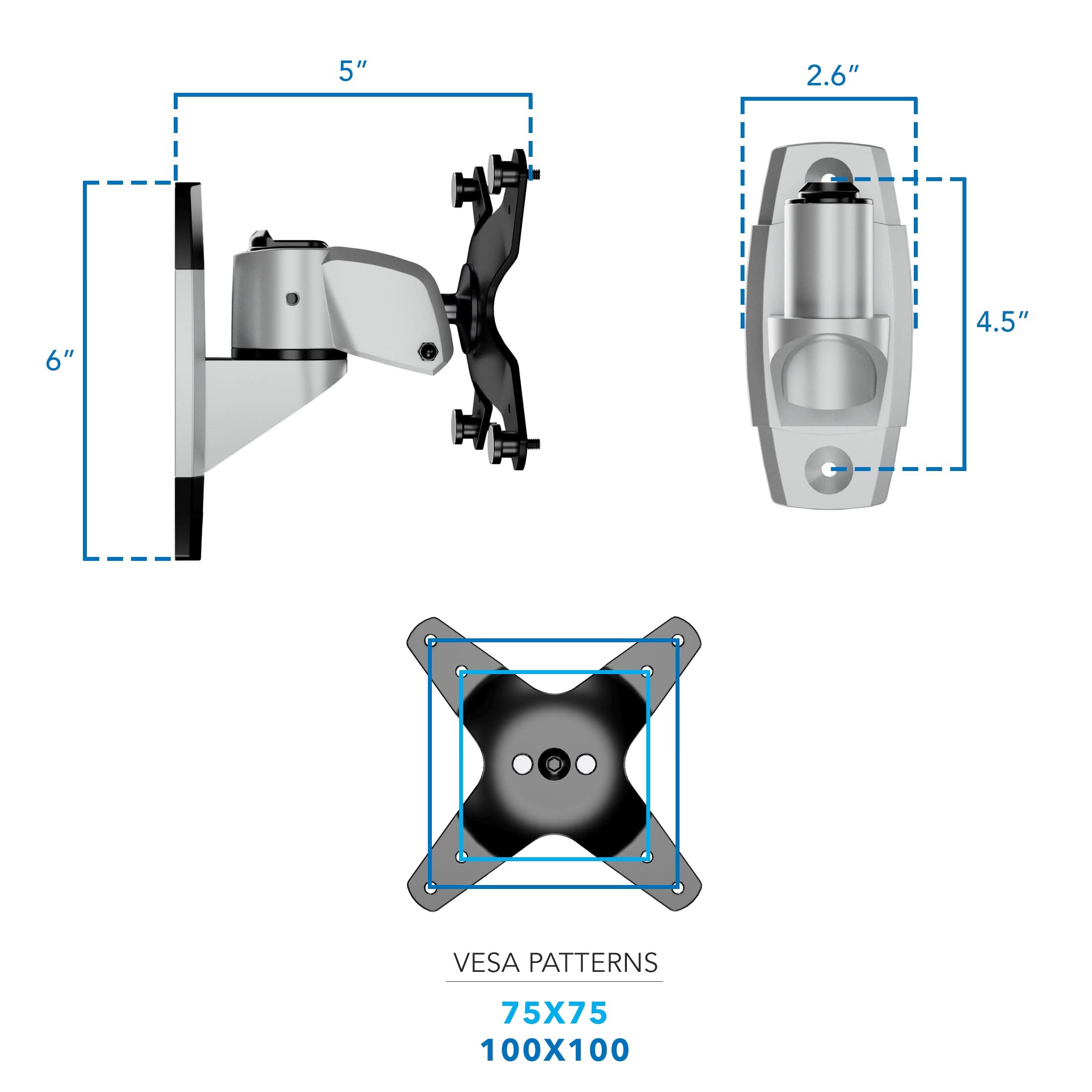 5" 2.6" 6" 4.5"  
VESPA PATTERNS  
75X75  
100X100