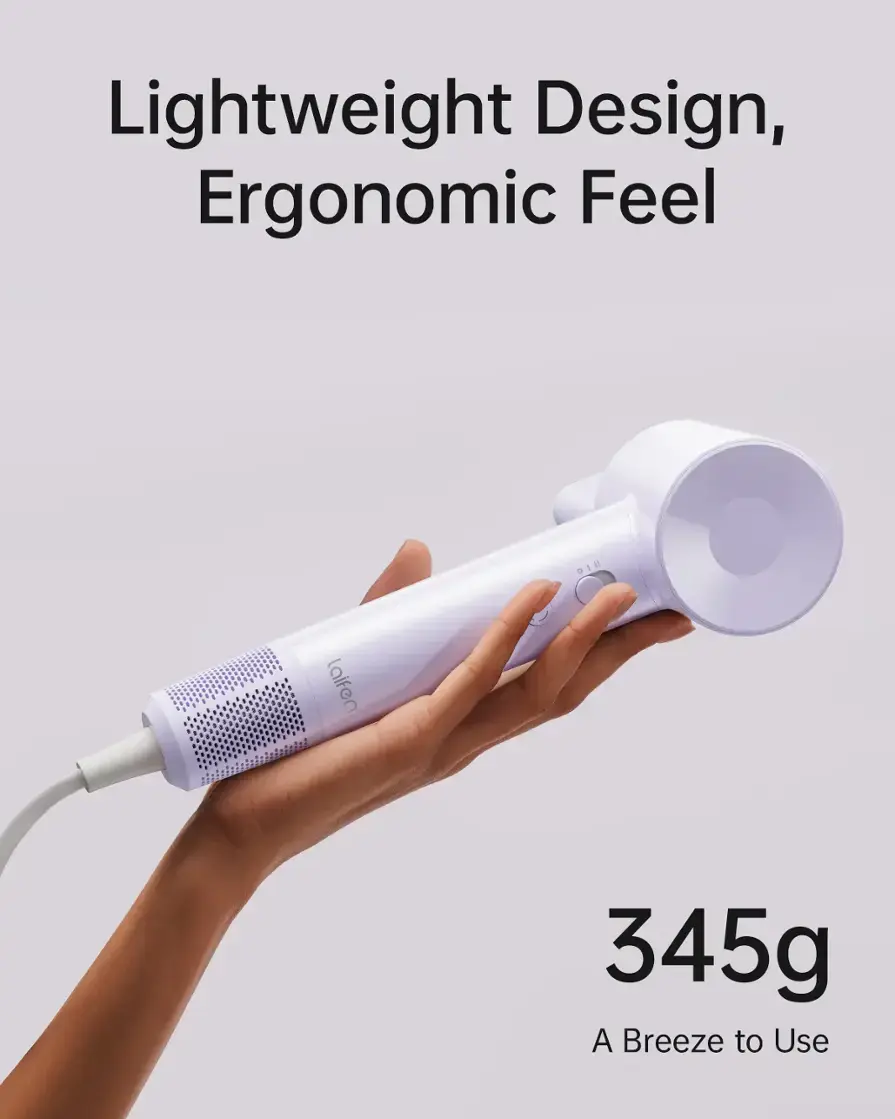 Lightweight Design, Ergonomic Feel 345g A Breeze to Use