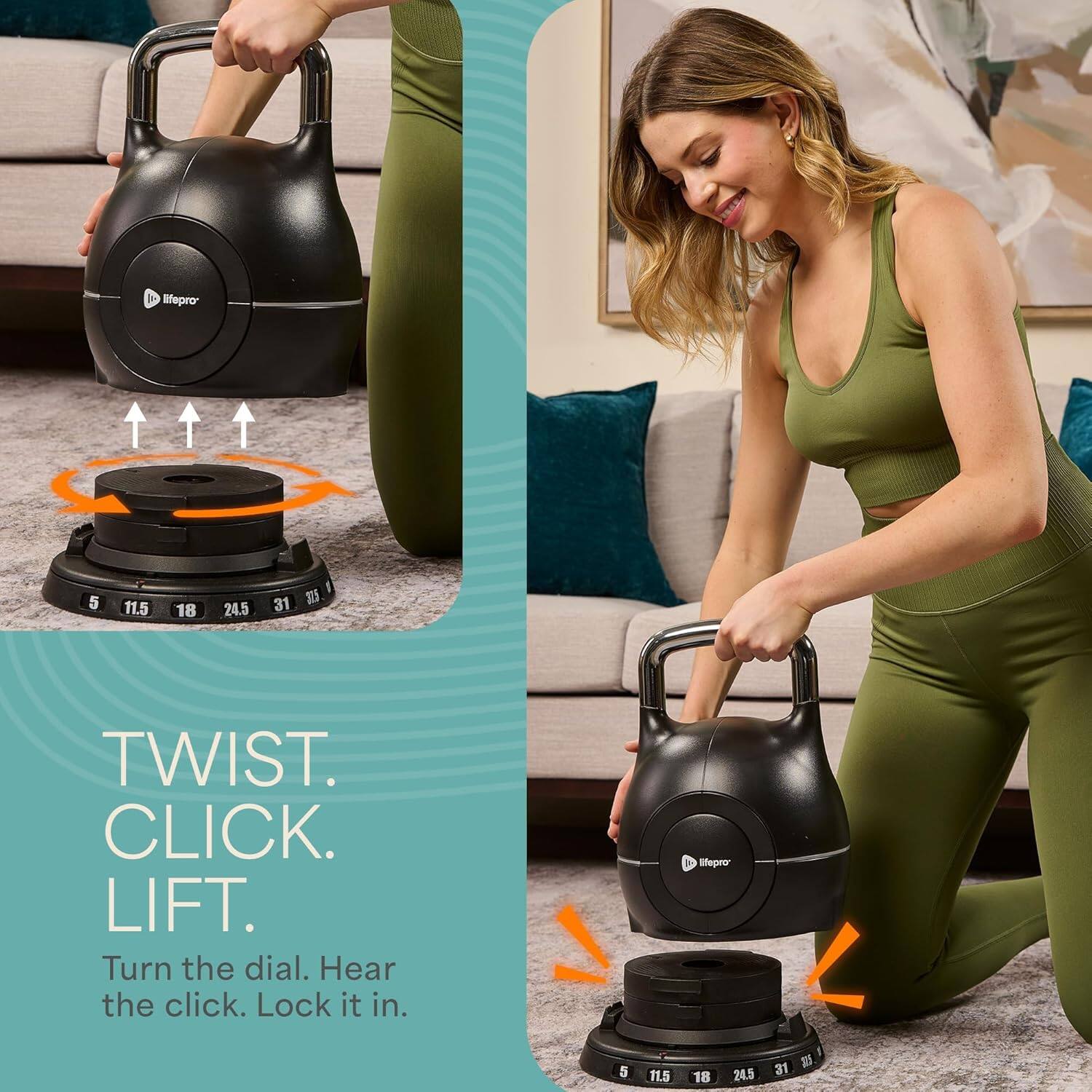 TWIST. CLICK. LIFT.  
Turn the dial. Hear the click. Lock it in.  

5 11.5 18 24.5 31