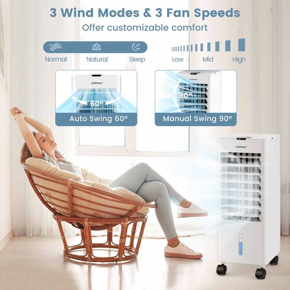 3 Wind Modes & 3 Fan Speeds Offer customizable comfort

Normal Natural Sleep

Low Mid High

COSTWAY

Auto Swing 60°

Manual Swing 90°