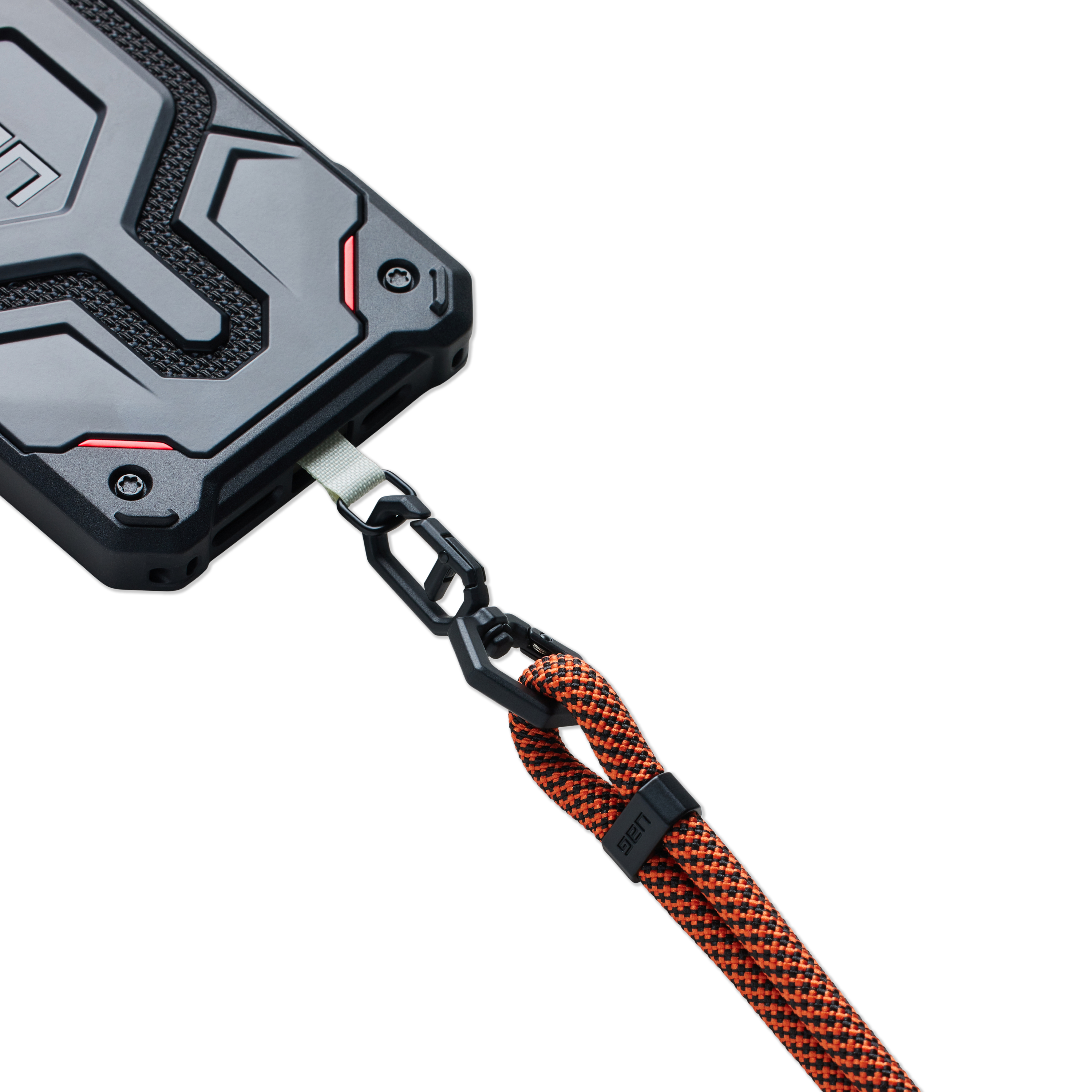 Alt View 11. UAG - Crossbody Slm Lanyard Civilian - Rust/Black.