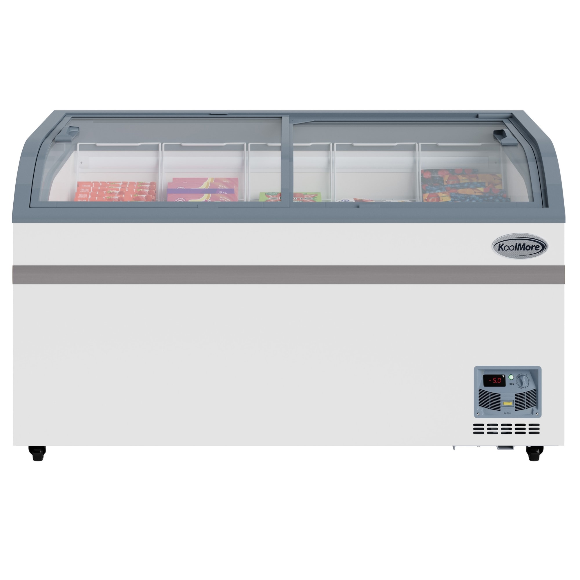 Koolmore - 58 Inch Manual Defrost Island Chest Freezer 14 cu. ft. Capacity - White