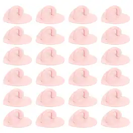Unique Bargains - Metal Phone Charm Hook 1", 24pcs Adhesive Heart Shaped Finger Grip for Smartphones Keychain Tablet Case Accessories - Pink